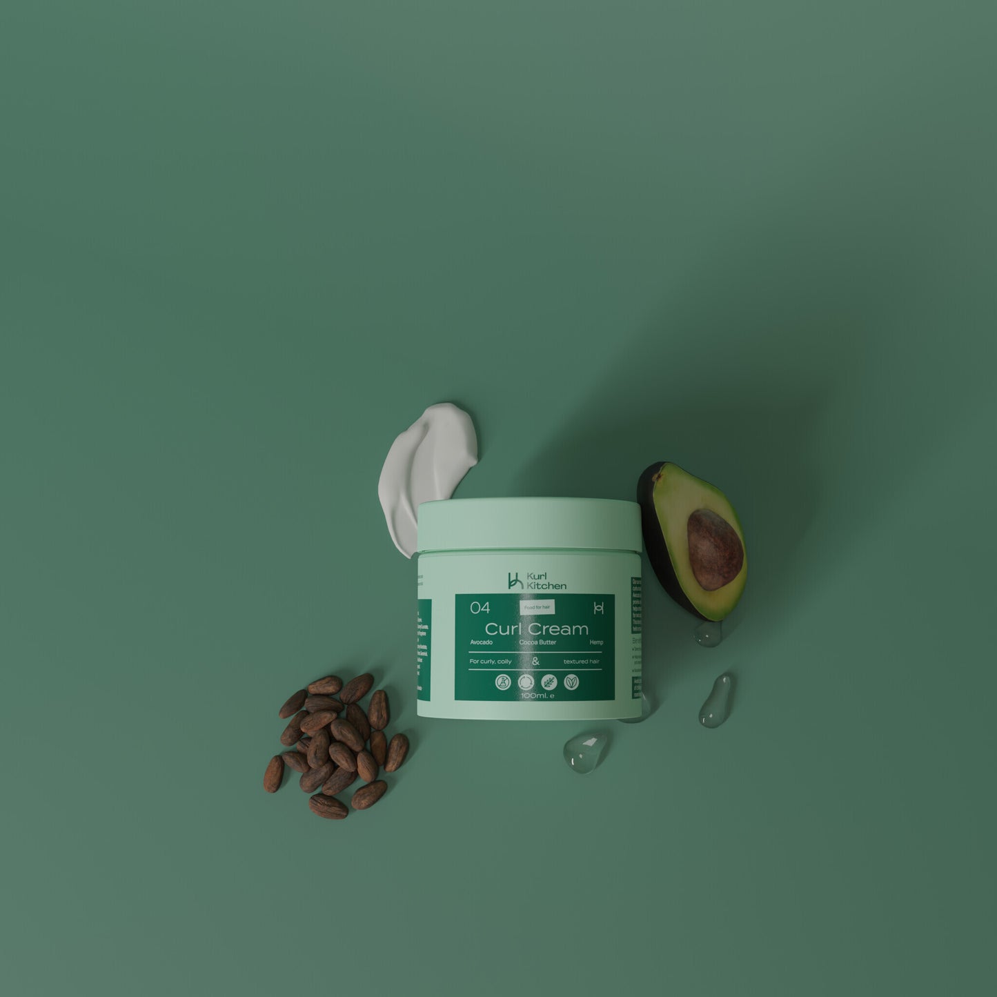 Mini Moisturising and curl defining avocado Curl Cream