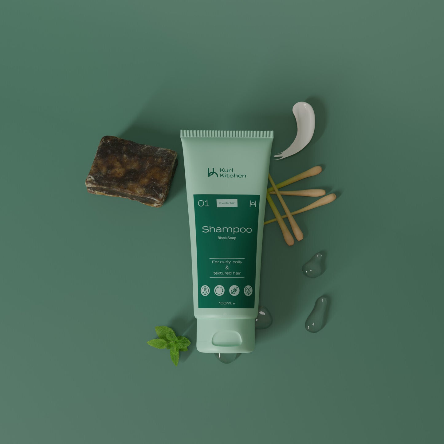 Mini Deep Cleansing and moisturising African black soap Shampoo